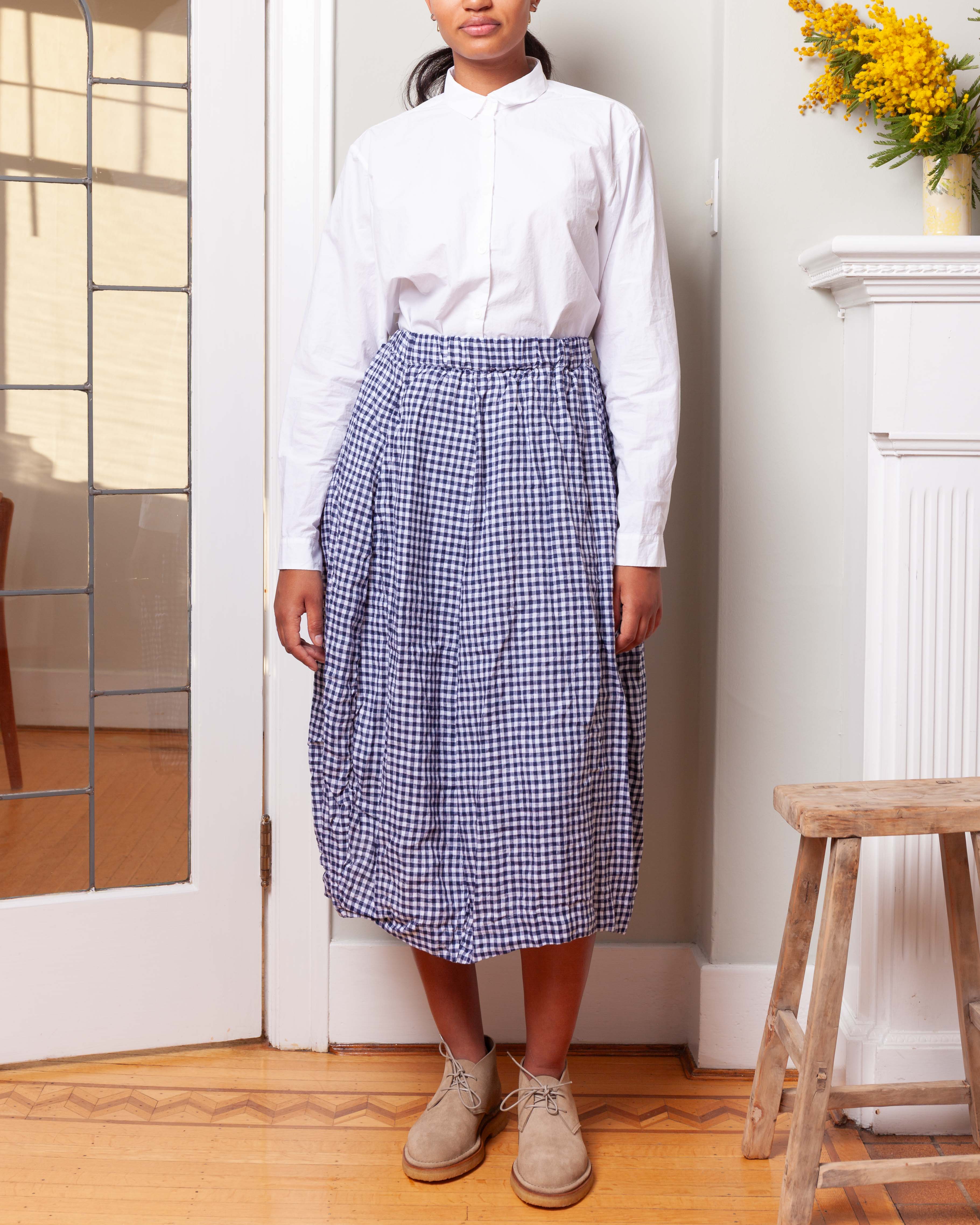 Bergfabel-Carla Skirt - Lino Check-Skirts-Boboli-Vancouver-Canada