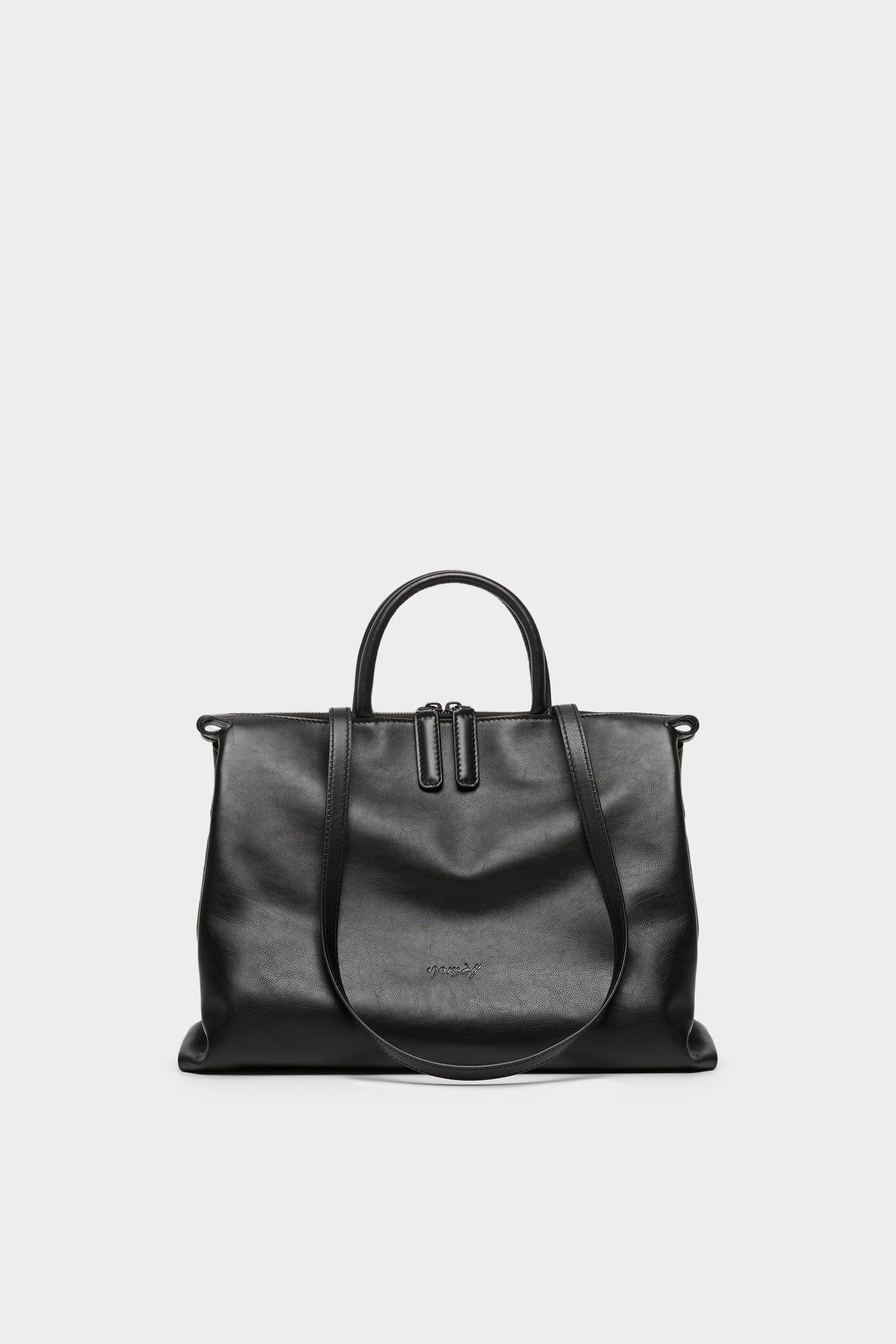 Marsell-4 Dritta Leather Shoulder Bag - Black-Bags-Boboli-Vancouver-Canada