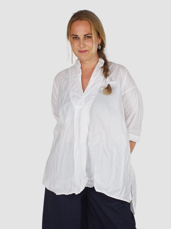 Daniela Gregis-Washed Kora Shirt - Optical White-Shirts-One Size-Boboli-Vancouver-Canada