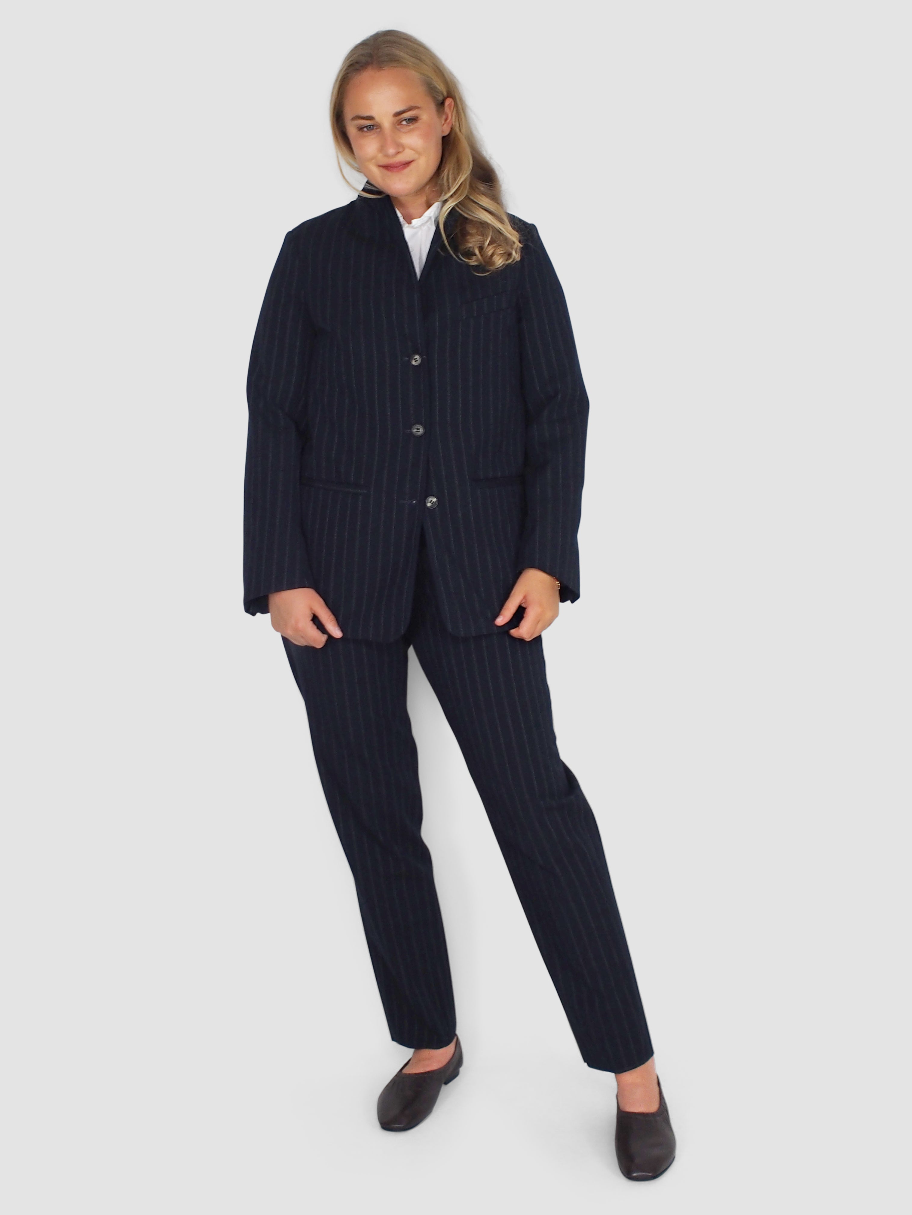 Farmer Pants - Navy Stripe