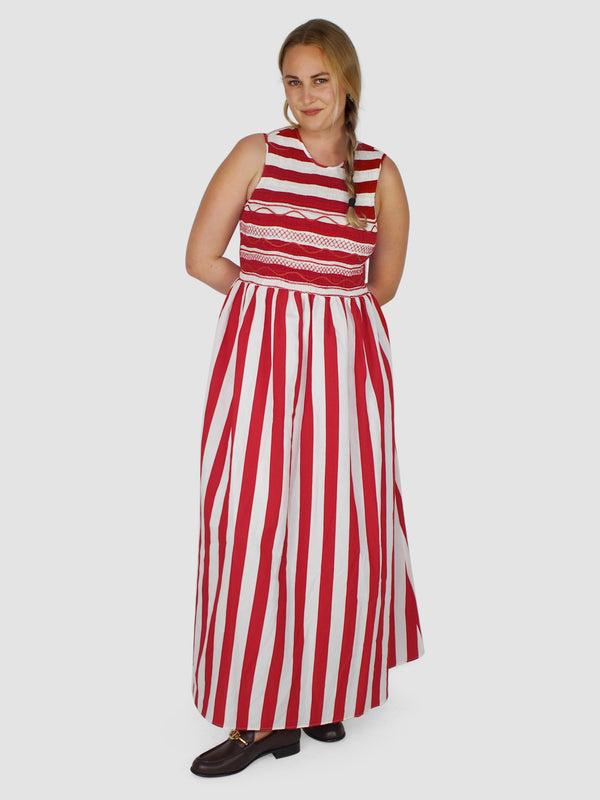 Gioia Dress - Strawberry Stripes