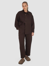 Mythinks-MY Cotton Wool Nel Shirt - Mocha-Shirts-Boboli-Vancouver-Canada