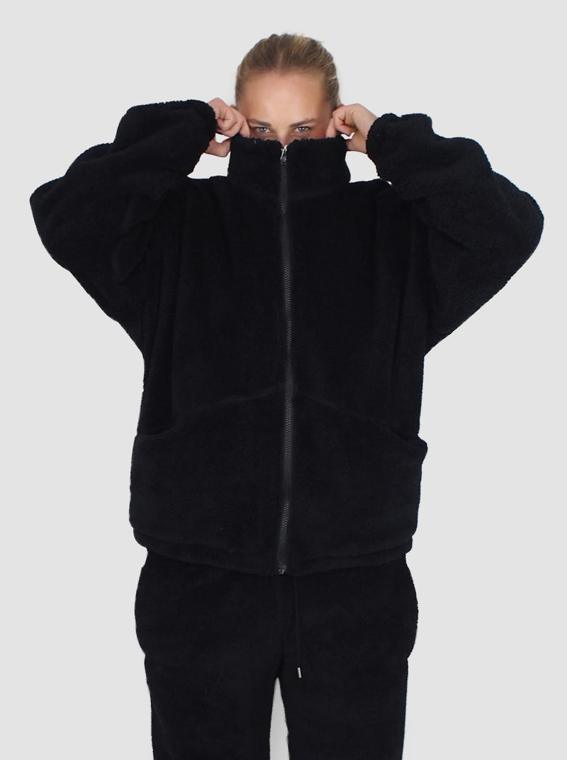 Mythinks-MY Premier Fleece Zip Top - Black-Tops-Boboli-Vancouver-Canada