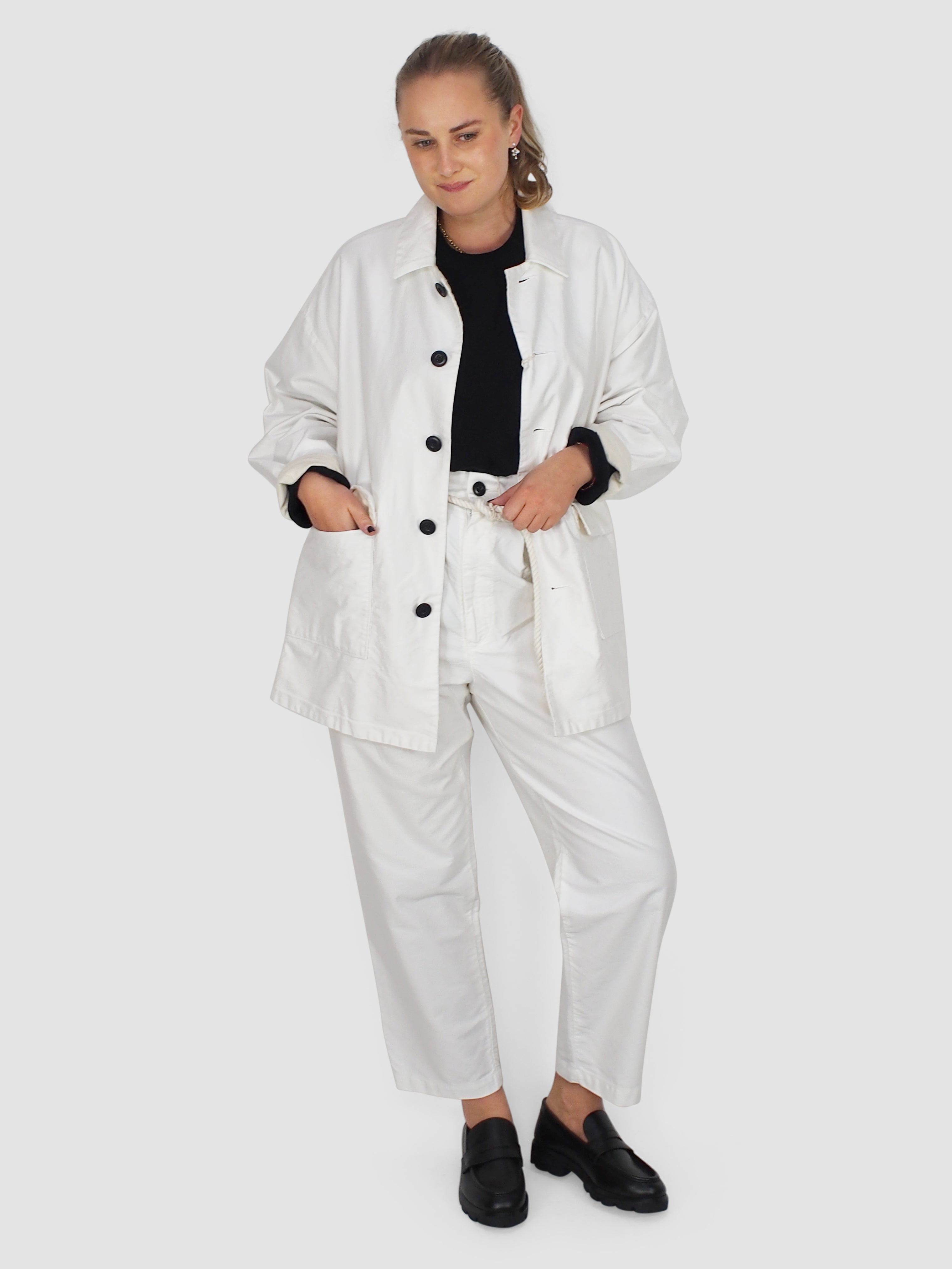 Mythinks-MY Moleskin Travel Pant - White-Pants-Boboli-Vancouver-Canada