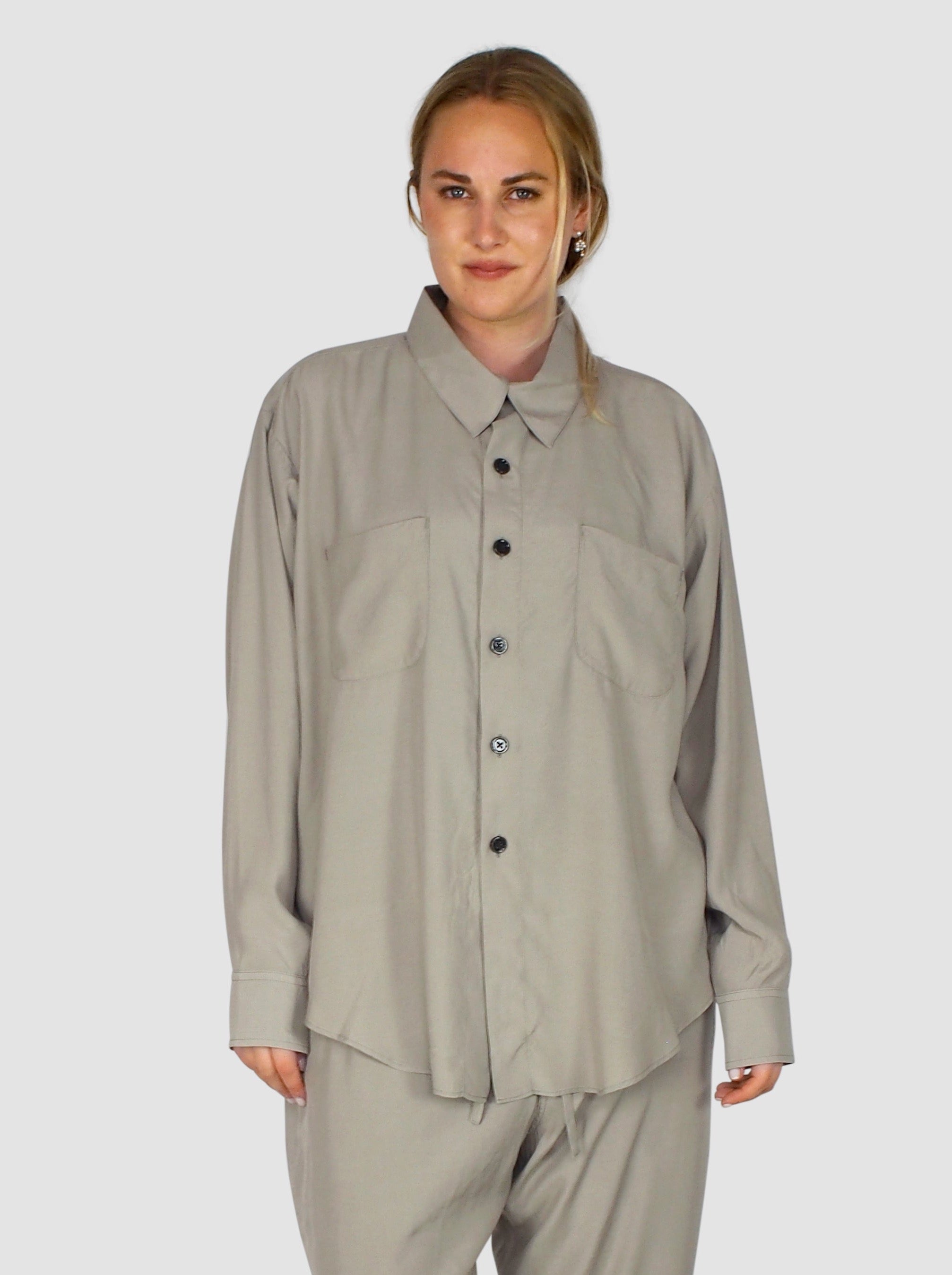 MY Silk Rayon Reg Shirt - Khaki