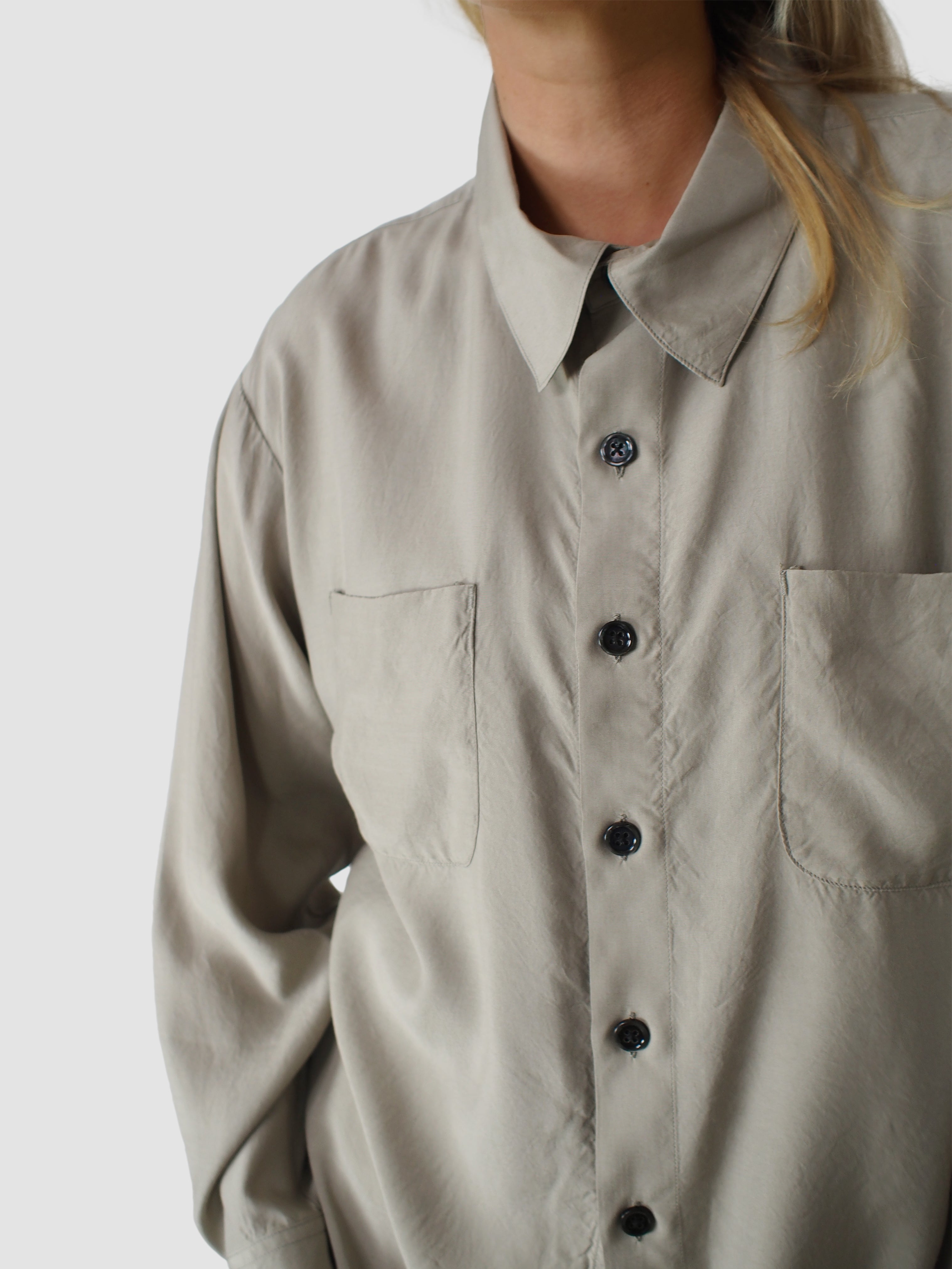 MY Silk Rayon Reg Shirt - Khaki