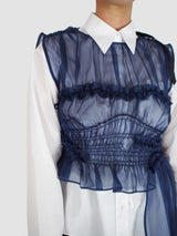 Unmi Overlay Organza - Navy Blue