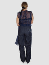 Unmi Overlay Organza - Navy Blue