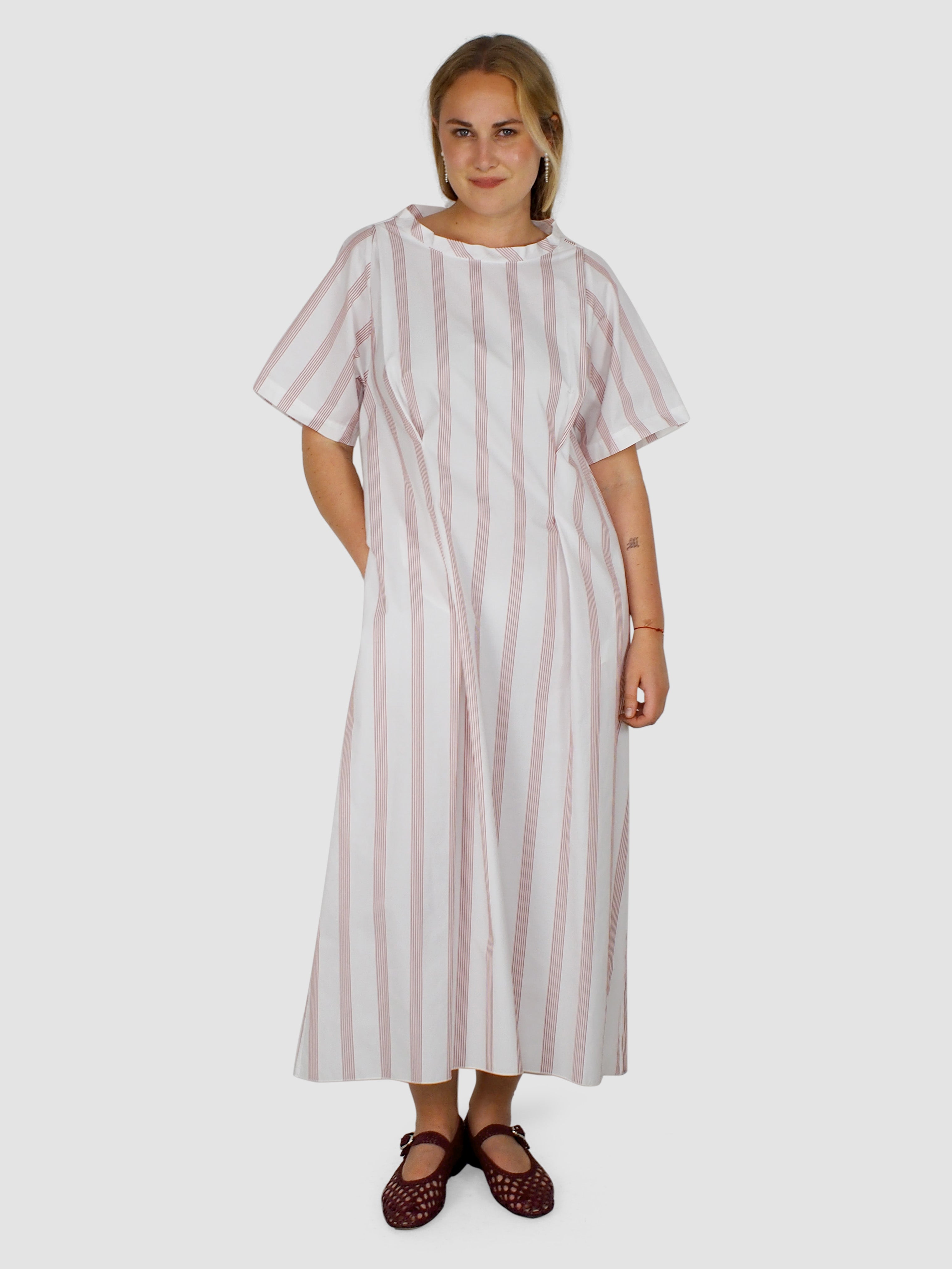 Dalyan Dress - Red Stripe