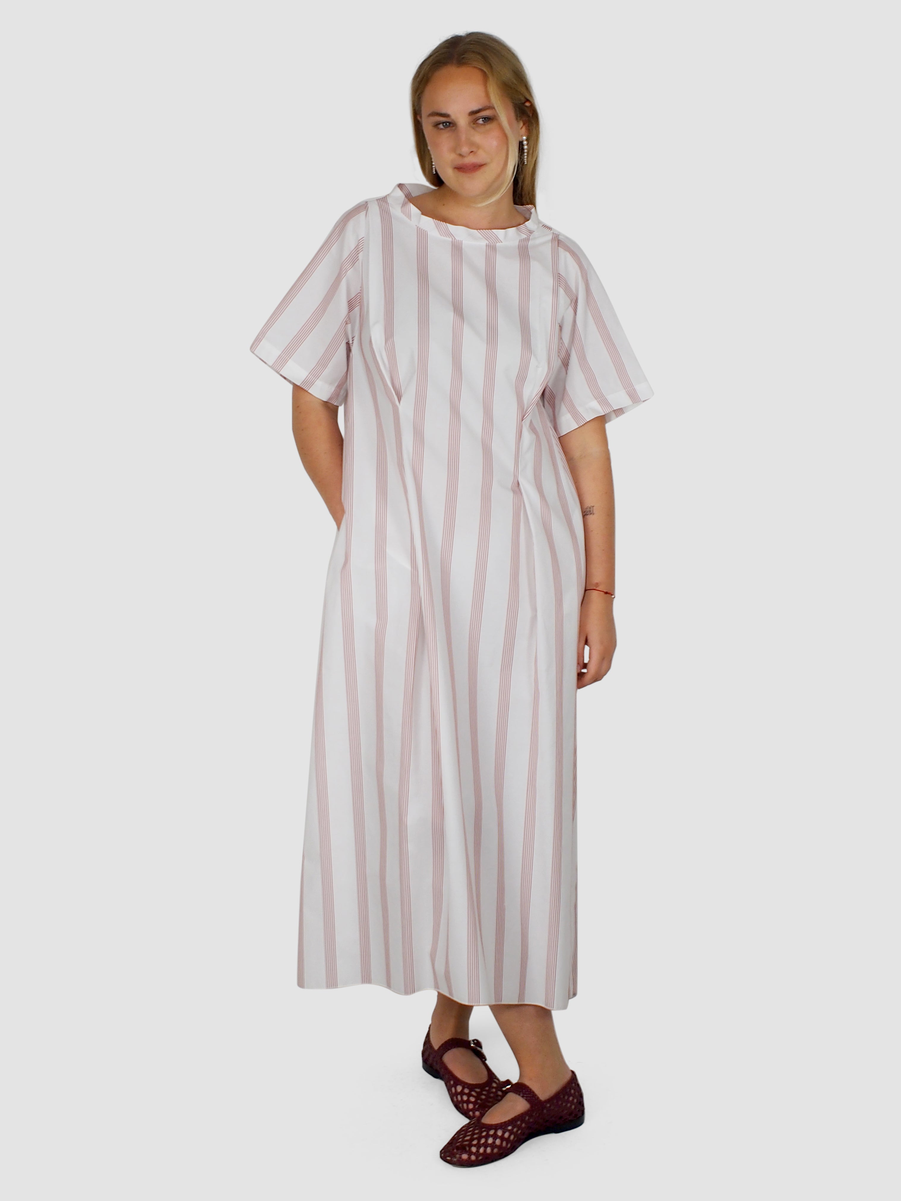 Dalyan Dress - Red Stripe