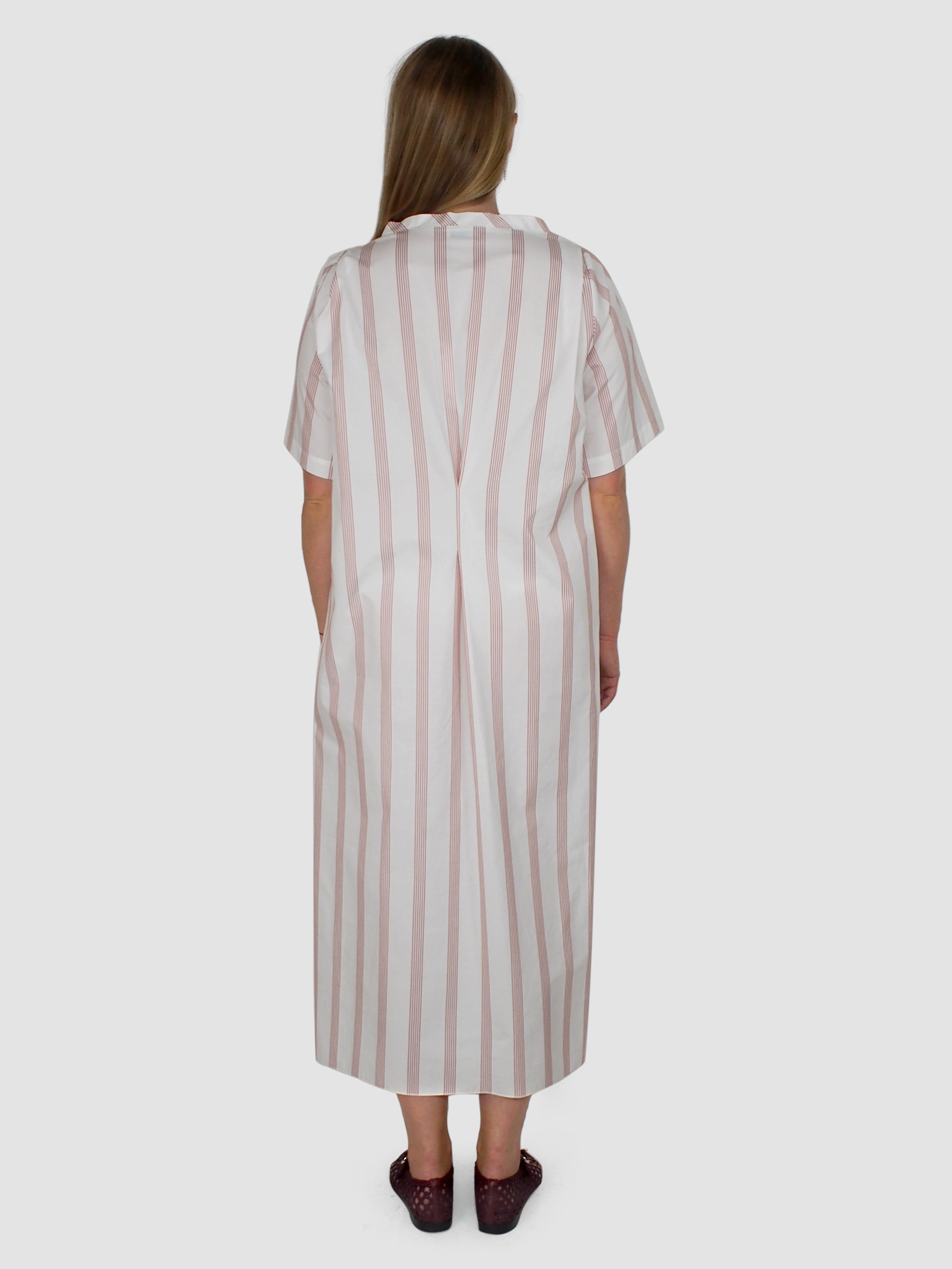 Dalyan Dress - Red Stripe