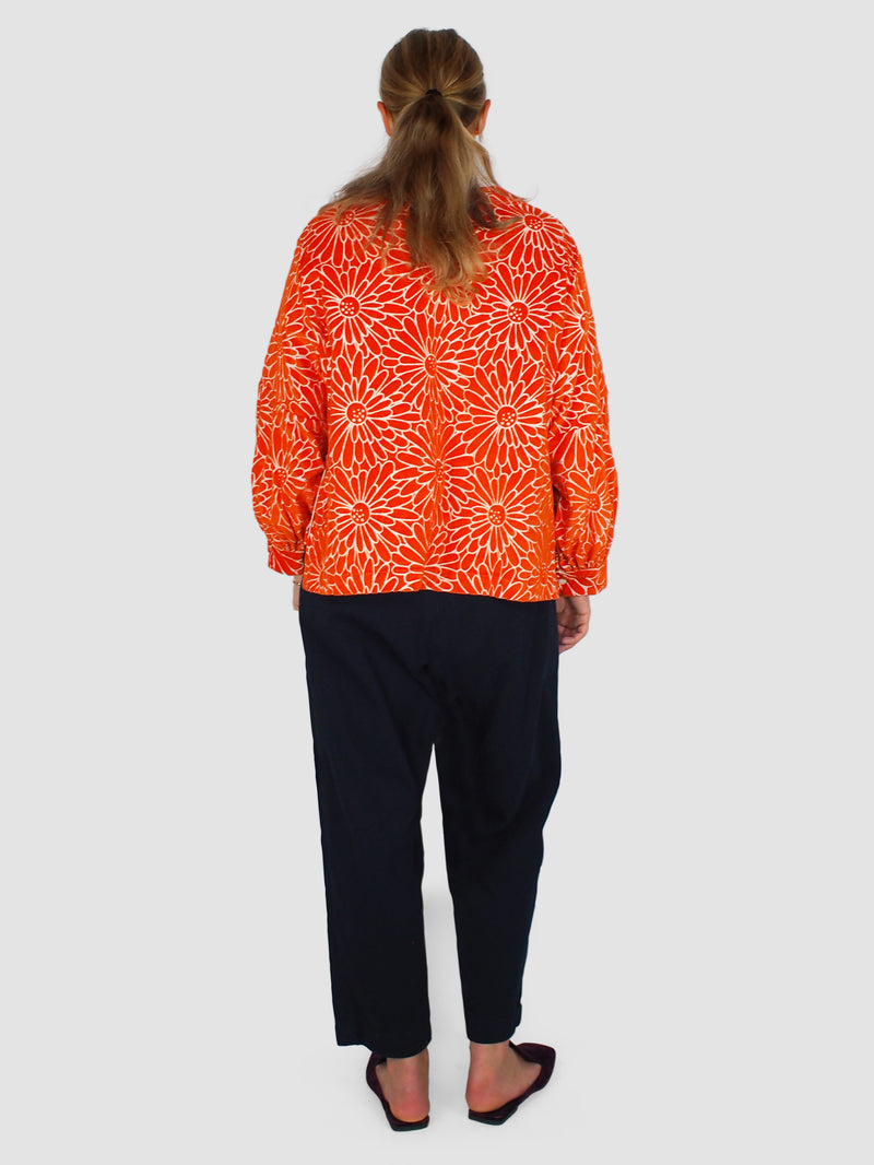 Biggy Top - Flower Vel - Orange