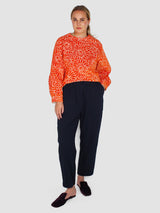 Biggy Top - Flower Vel - Orange