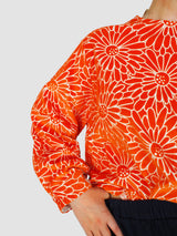 Biggy Top - Flower Vel - Orange