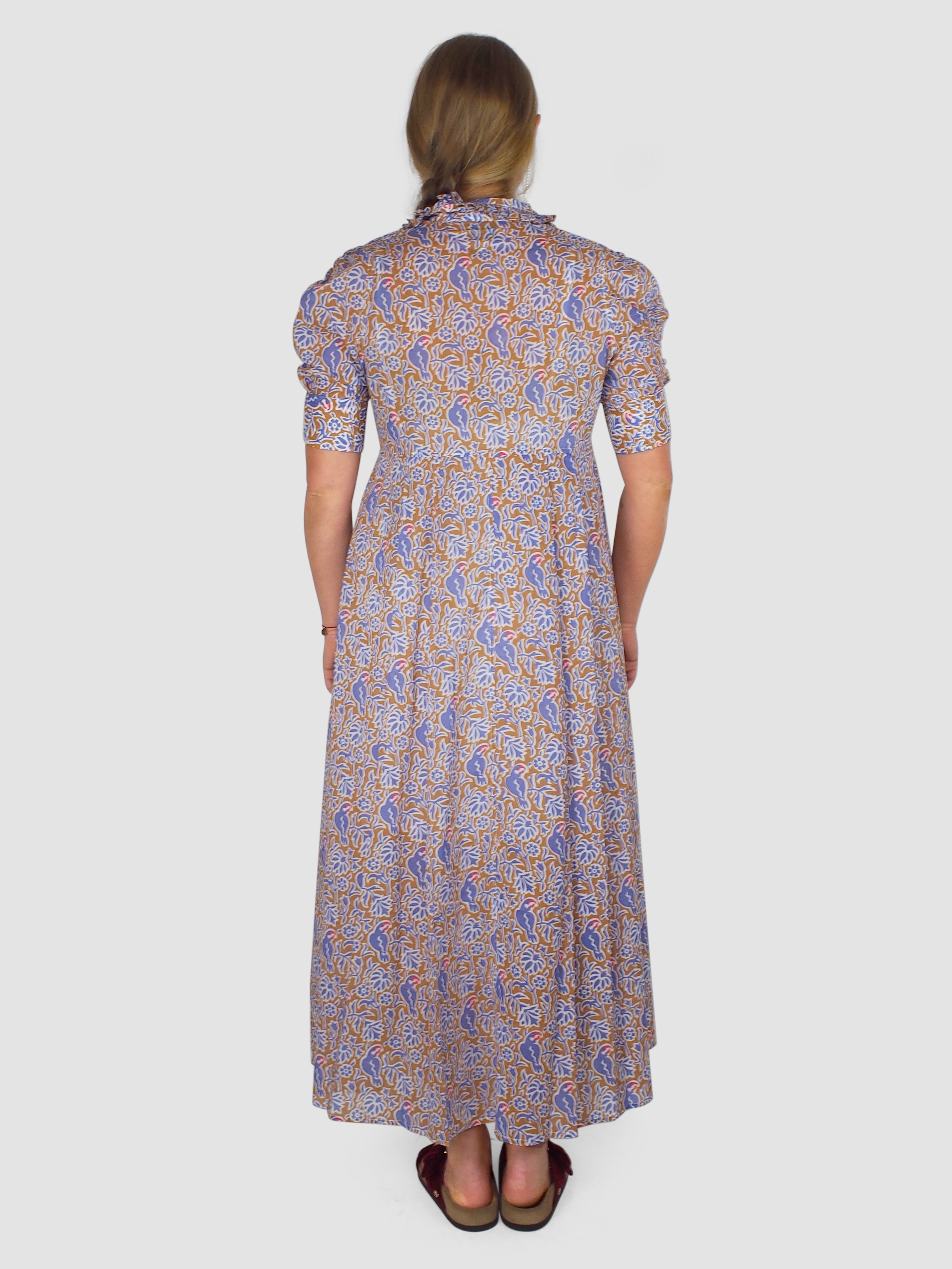 Venetia Dress - Lavender/Orange