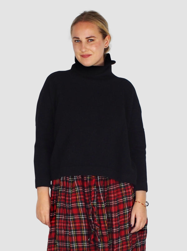 Daniela Gregis-Knitted Turtleneck Sweater - Black-Sweaters-One Size-Boboli-Vancouver-Canada