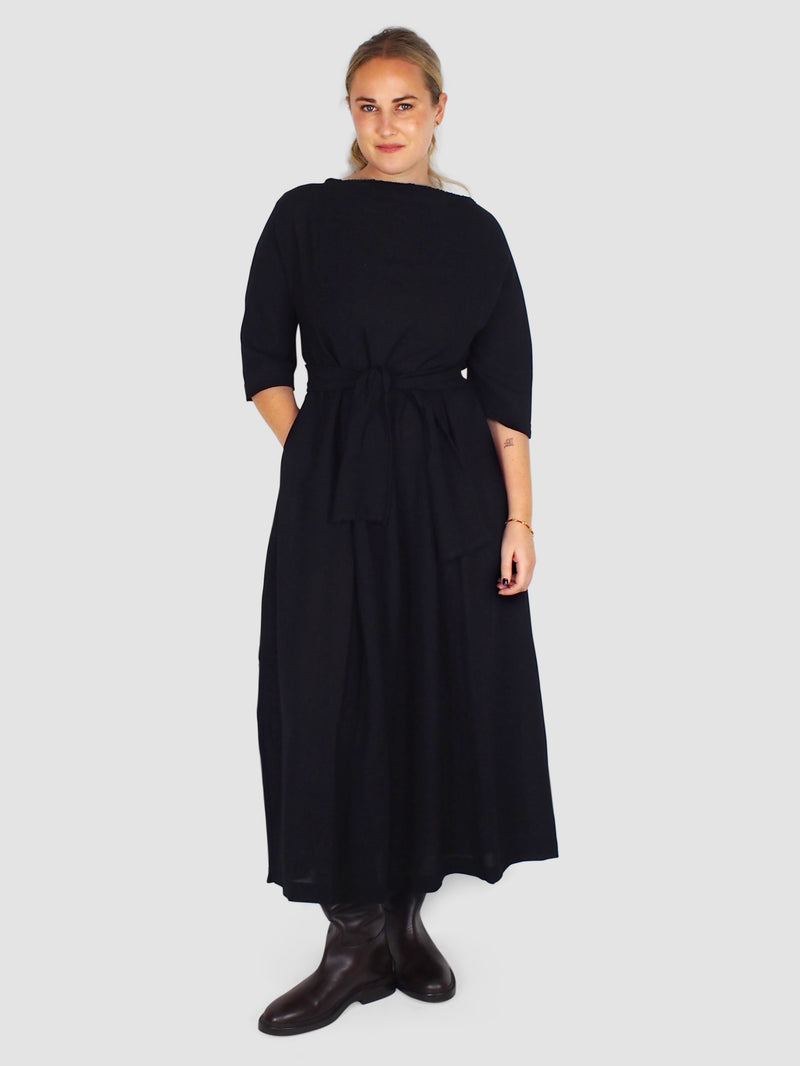 Daniela Gregis-3/4 Sleeve Dress - Black-Dresses-Boboli-Vancouver-Canada