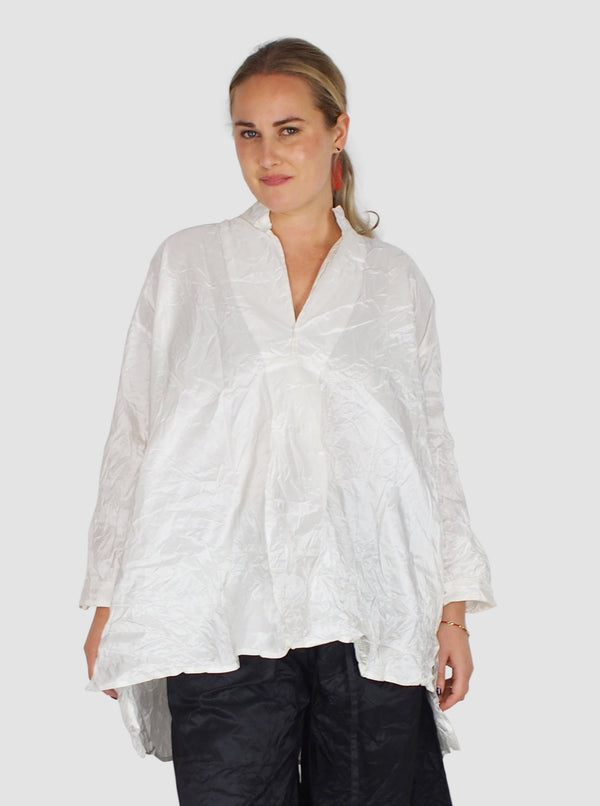 Daniela Gregis-Washed Shirt Kora - Ivory White-Shirts-One Size-Boboli-Vancouver-Canada