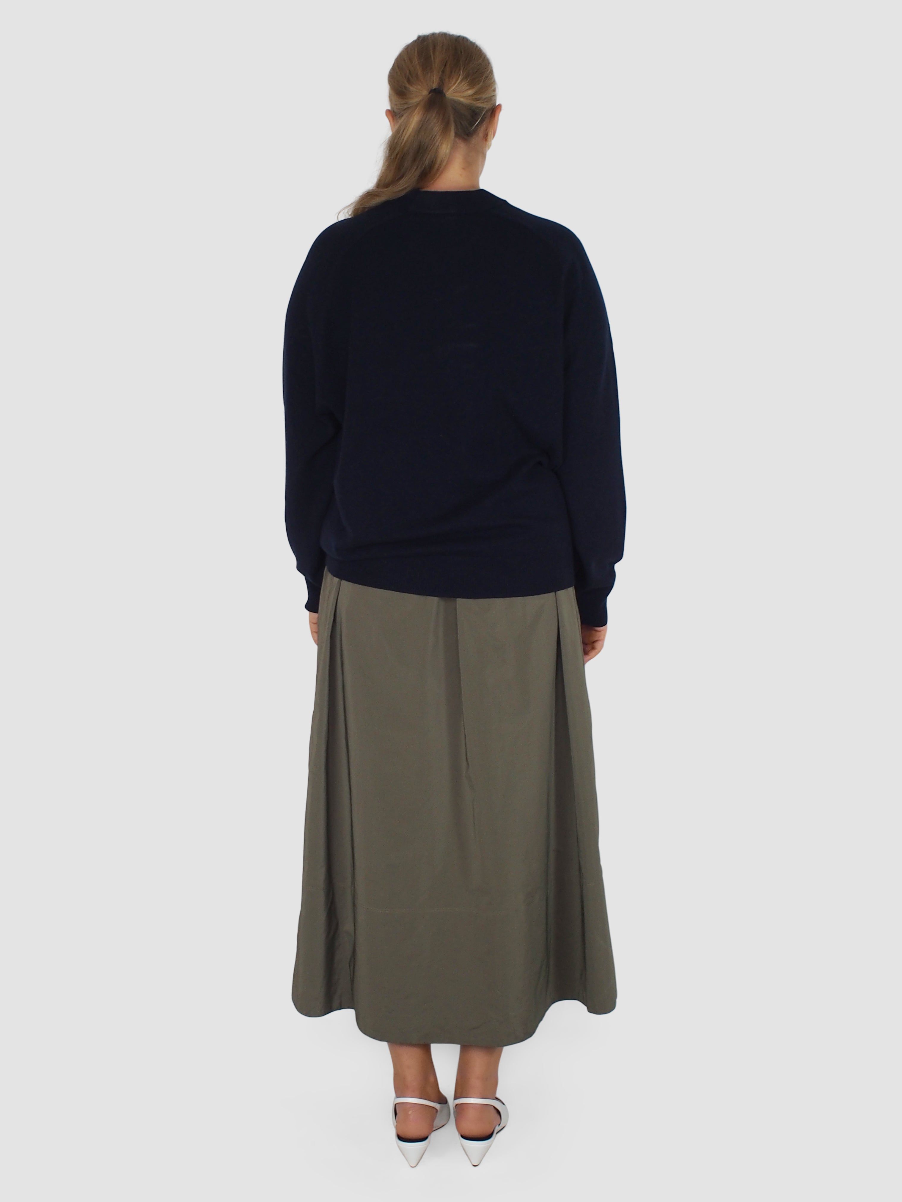 Tibi-Washable Cashmere Crewneck Sweater - Navy-Sweaters-Boboli-Vancouver-Canada