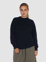 Tibi-Washable Cashmere Crewneck Sweater - Navy-Sweaters-Boboli-Vancouver-Canada