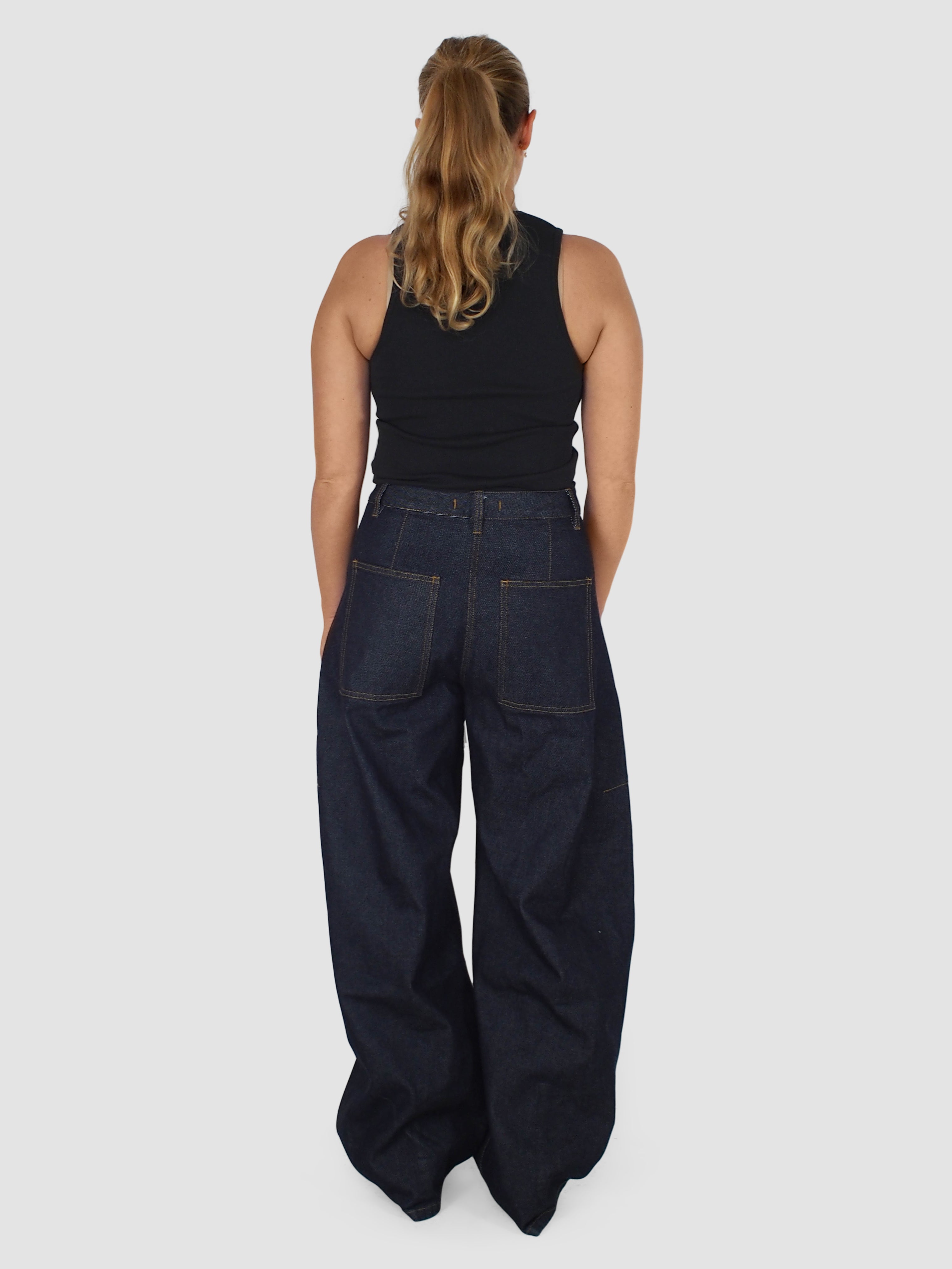 Tibi-Indigo Denim Sid Jean - Dark Denim-Pants-Boboli-Vancouver-Canada