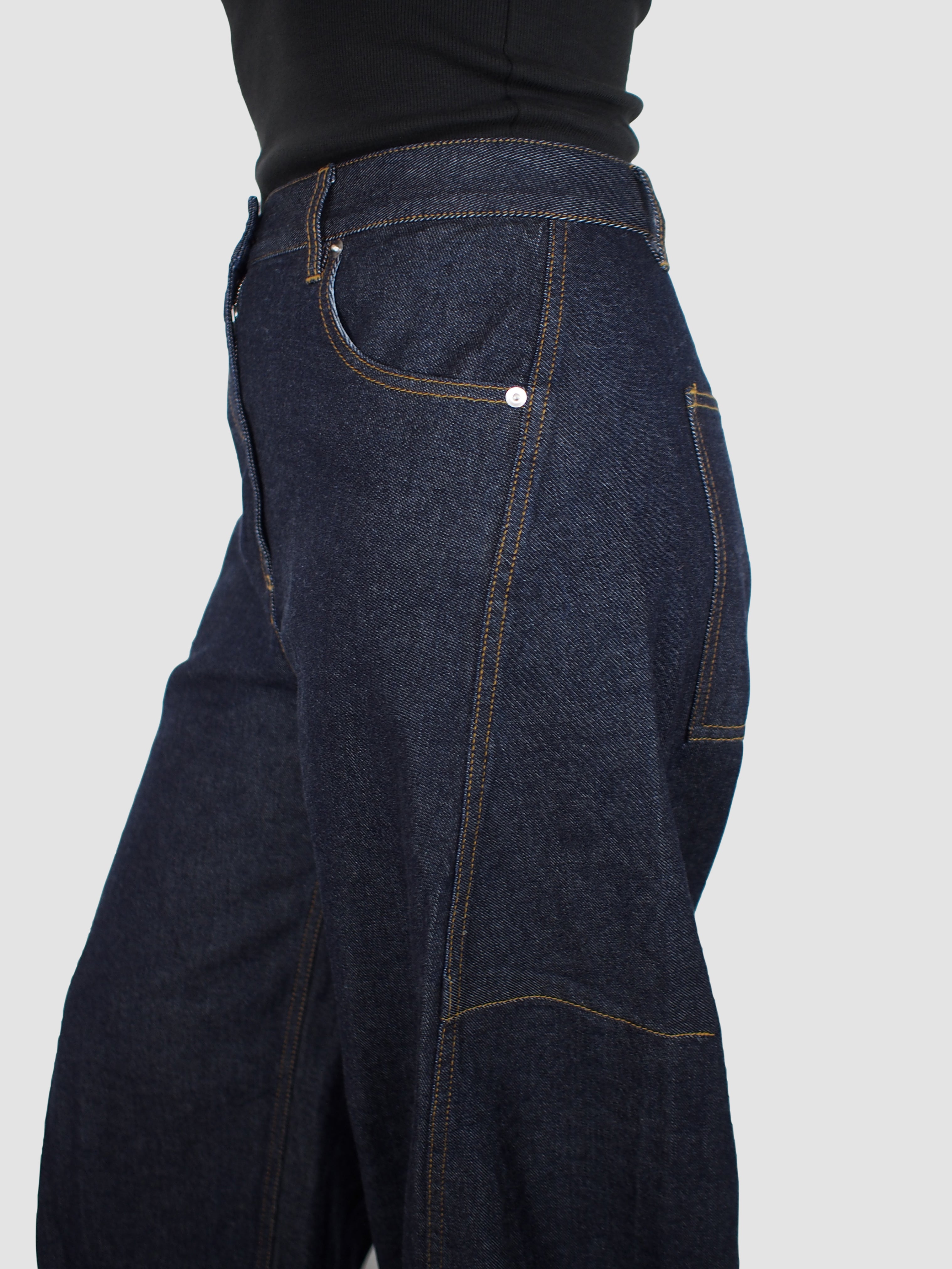 Tibi-Indigo Denim Sid Jean - Dark Denim-Pants-Boboli-Vancouver-Canada