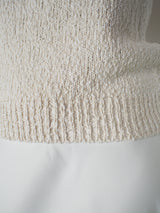 Rohe-Boucle Knitted Halter Top - Cream-Tops-Boboli-Vancouver-Canada