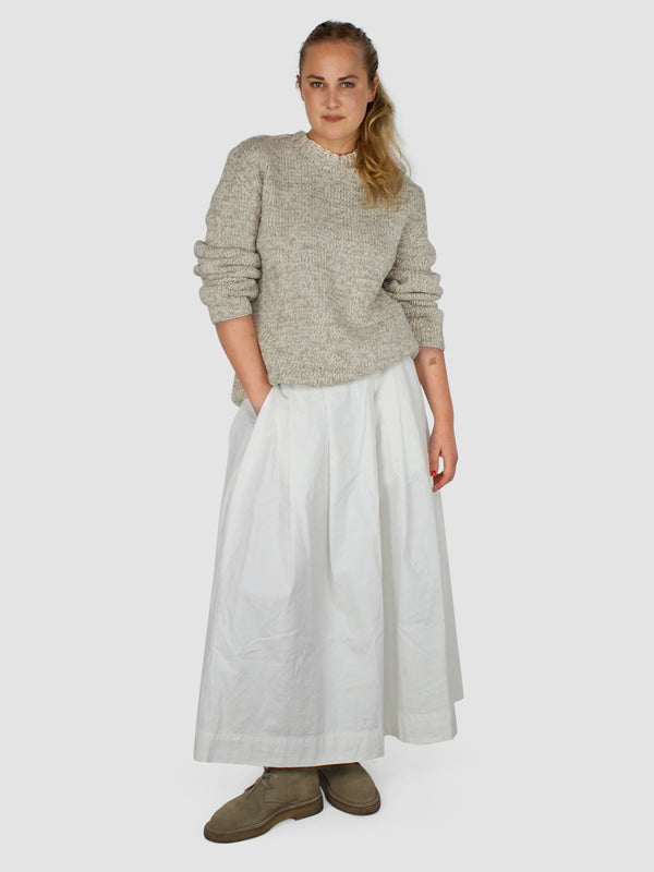 Casey Casey-Bowling Skirt - Cot Lin - Off White-Skirts-Boboli-Vancouver-Canada