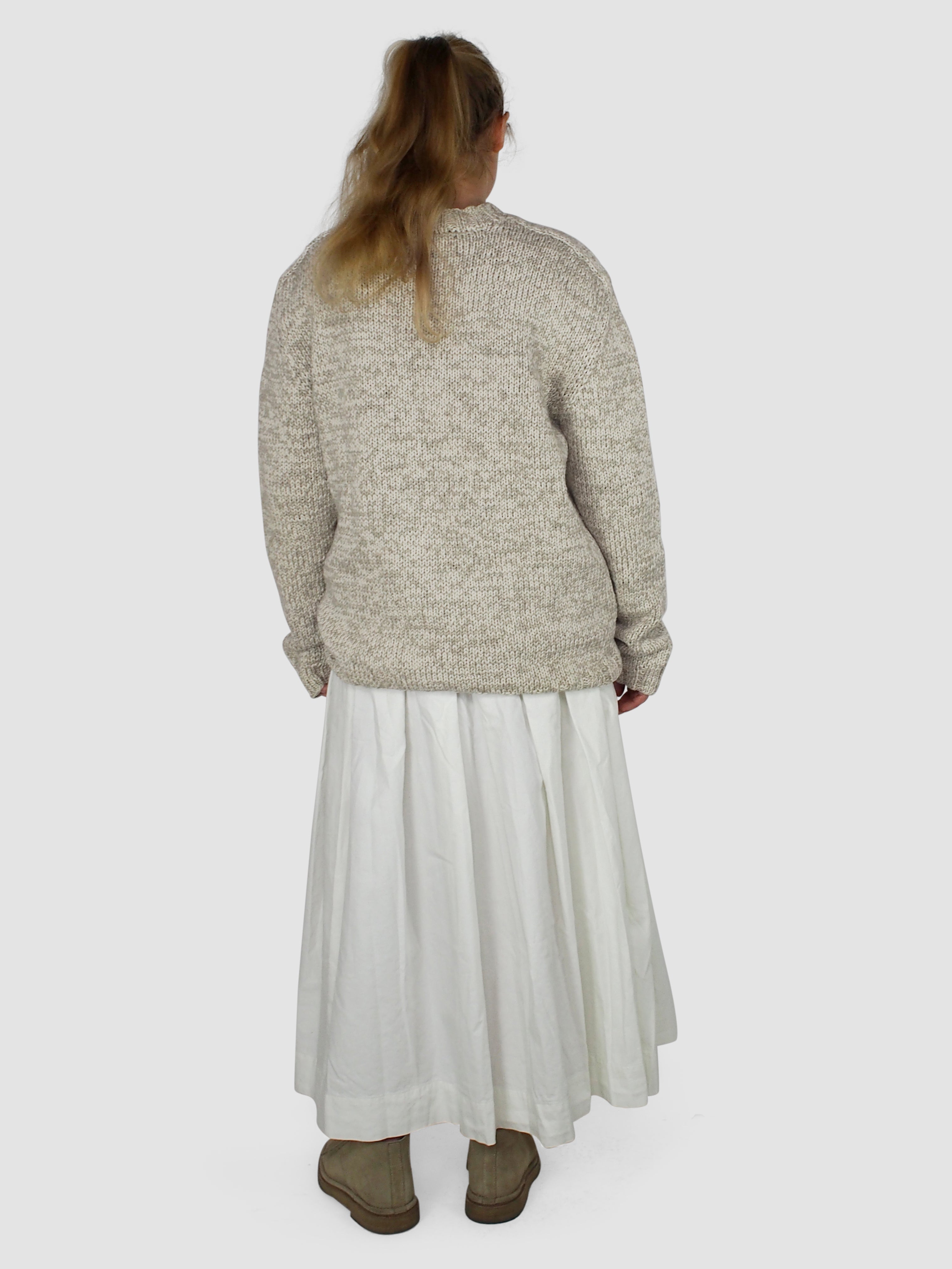 Casey Casey-Bowling Skirt - Cot Lin - Off White-Skirts-Boboli-Vancouver-Canada