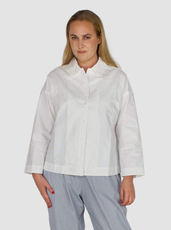 Casey Casey-Juliette Shirt - Solid - White-Shirts-Boboli-Vancouver-Canada