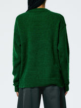 Tibi-Soft Mohair Crewneck Easy Pullover - Grass-Sweaters-Boboli-Vancouver-Canada