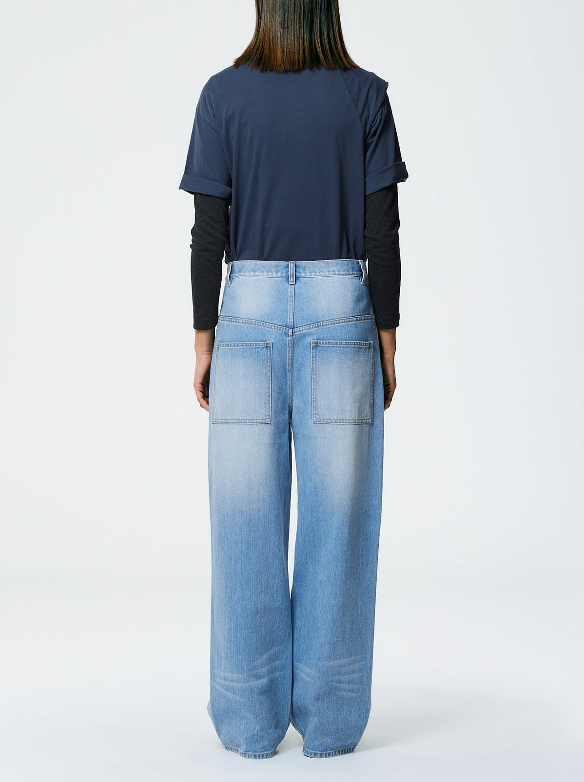 Tibi-Vintage Wash Denim Ryder Jean - Vintage Blue-Pants-Boboli-Vancouver-Canada