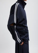 Tibi-Active Knit Zipper Detailed Track Jacket - Navy-Jackets-Boboli-Vancouver-Canada