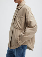 Tibi-Clyde Padding Shirt Jacket - Tan-Jackets-Boboli-Vancouver-Canada