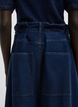 Tibi-Indigo Barre Walker Wide Leg Jean - Indigo-Pants-Boboli-Vancouver-Canada