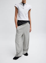 Tibi-Sweatshirt Program Winslow Pant - Heather Grey-Pants-Boboli-Vancouver-Canada