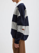 Tibi-Sweatshirt Program Polo Collar Sweatshirt - Navy/Multi-Sweaters-Boboli-Vancouver-Canada