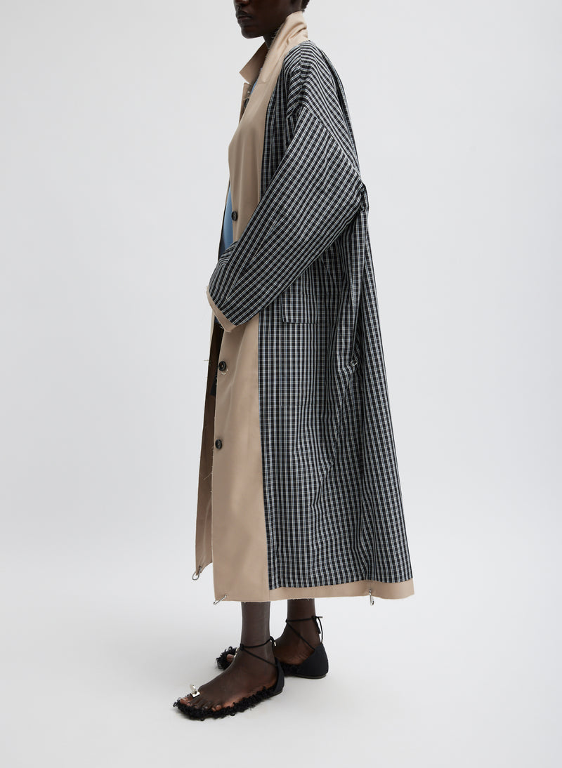 Tibi-Reversed Cuffed Trench - Tan-Coats-Boboli-Vancouver-Canada