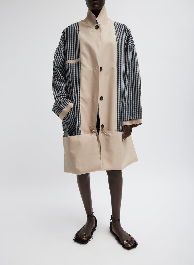 Tibi-Reversed Cuffed Trench - Tan-Coats-Boboli-Vancouver-Canada