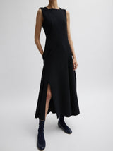 Tibi-Boucle Knit Sculpted Dress - Black-Dresses-Boboli-Vancouver-Canada