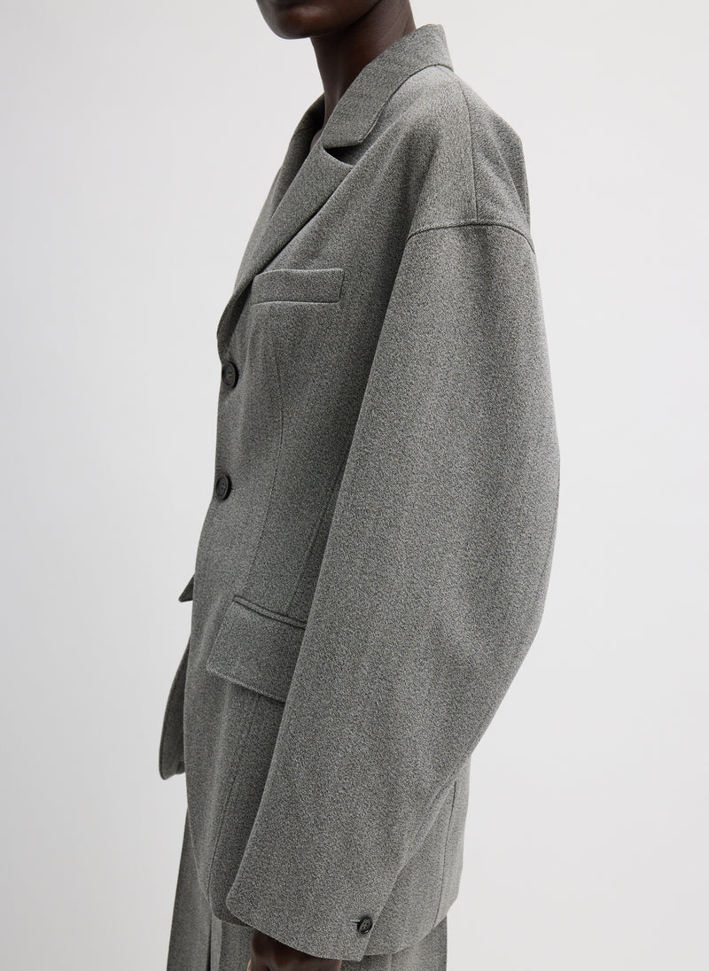 Tibi-Structured Wool Blazer - Grey-Blazers-Boboli-Vancouver-Canada