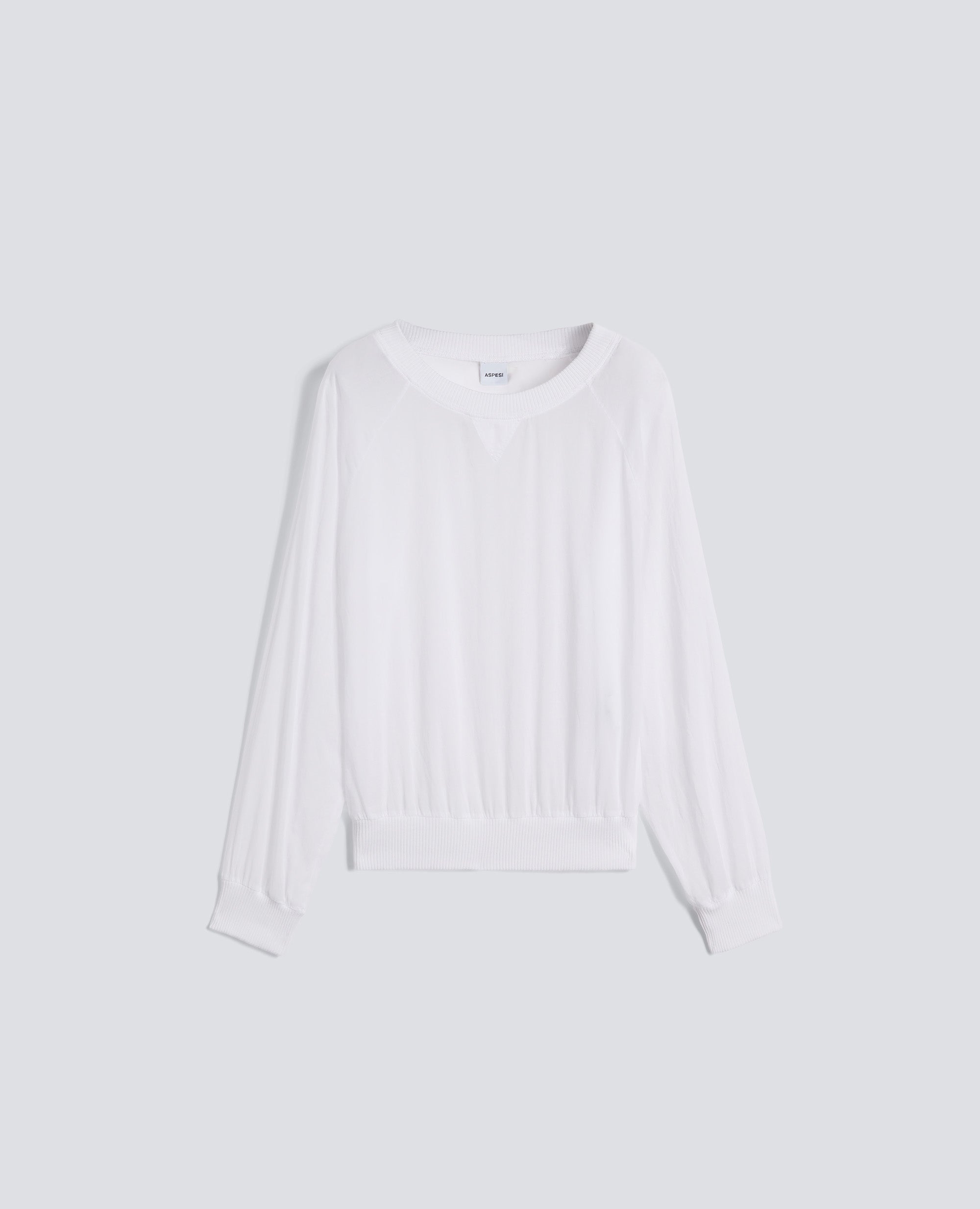 Aspesi-Garment-Dyed Cotton Voile Blouse - White-Tops-Boboli-Vancouver-Canada