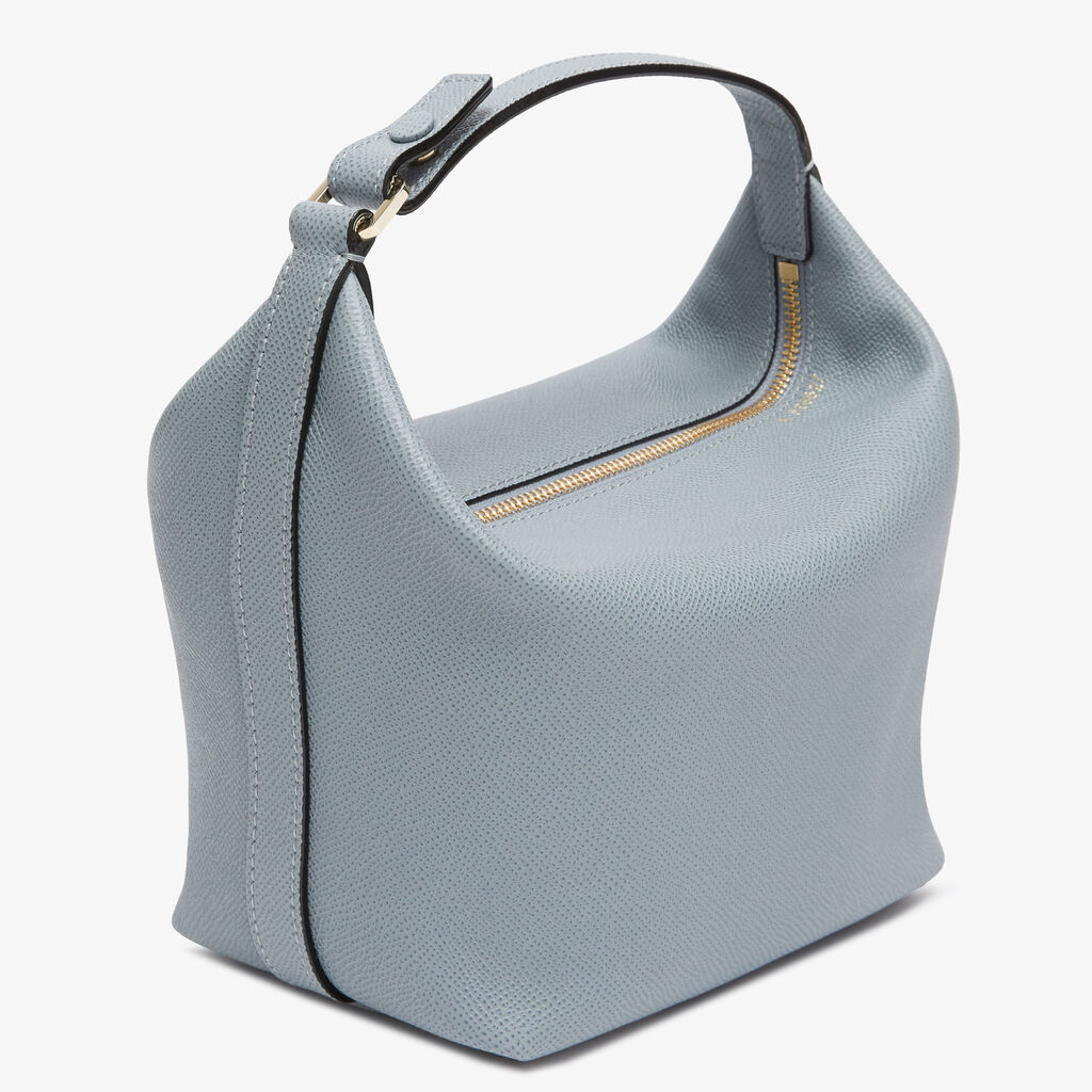Valextra-Mochi Top Handle Mini Bag - Niagara Blue-Bags-Boboli-Vancouver-Canada