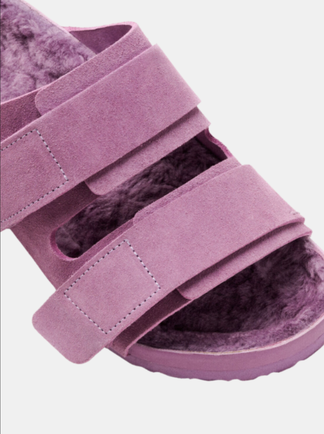 Birkenstock-Uji Suede Shearling Mauve - Mauve-Shoes-Boboli-Vancouver-Canada