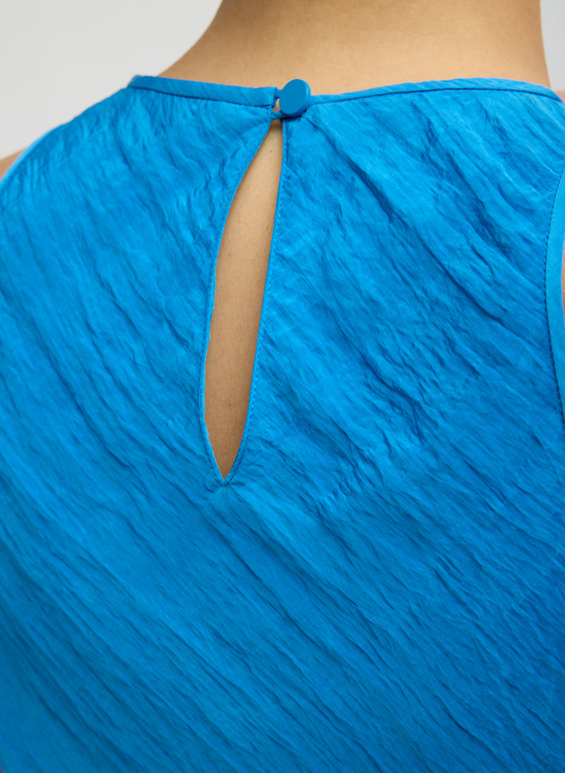 Tibi-The Crinkle Slip Midi Bias Dress - Bright Blue-Dresses-Boboli-Vancouver-Canada