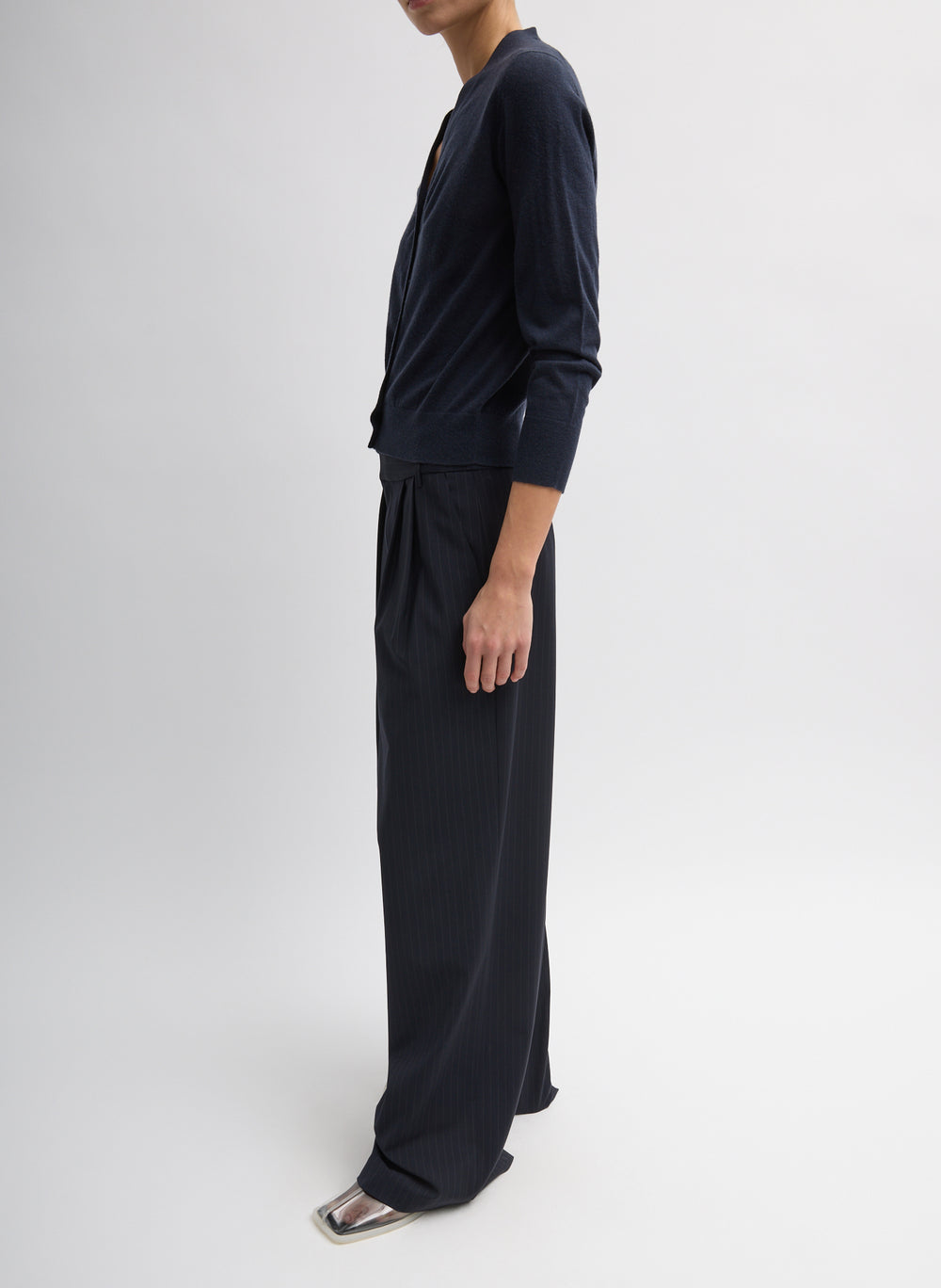Tibi-Dominic Pinstripe Stella Pant - Navy/Multi-Pants-Boboli-Vancouver-Canada