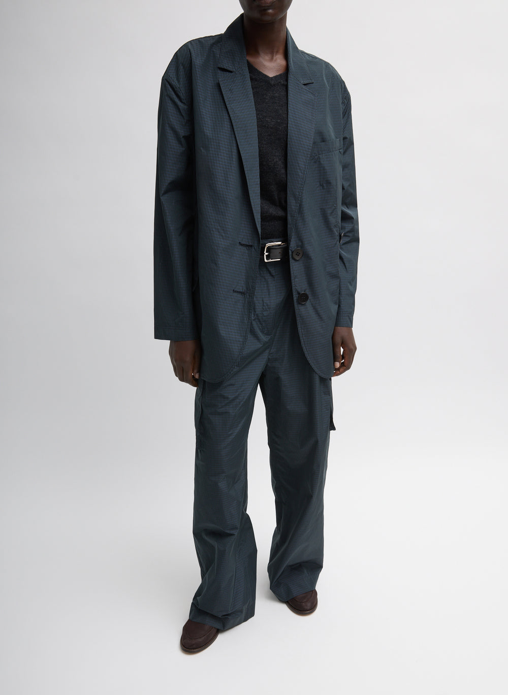 Tibi-Menswear Nylon Liam Blazer - Navy/Multi-Blazers-Boboli-Vancouver-Canada