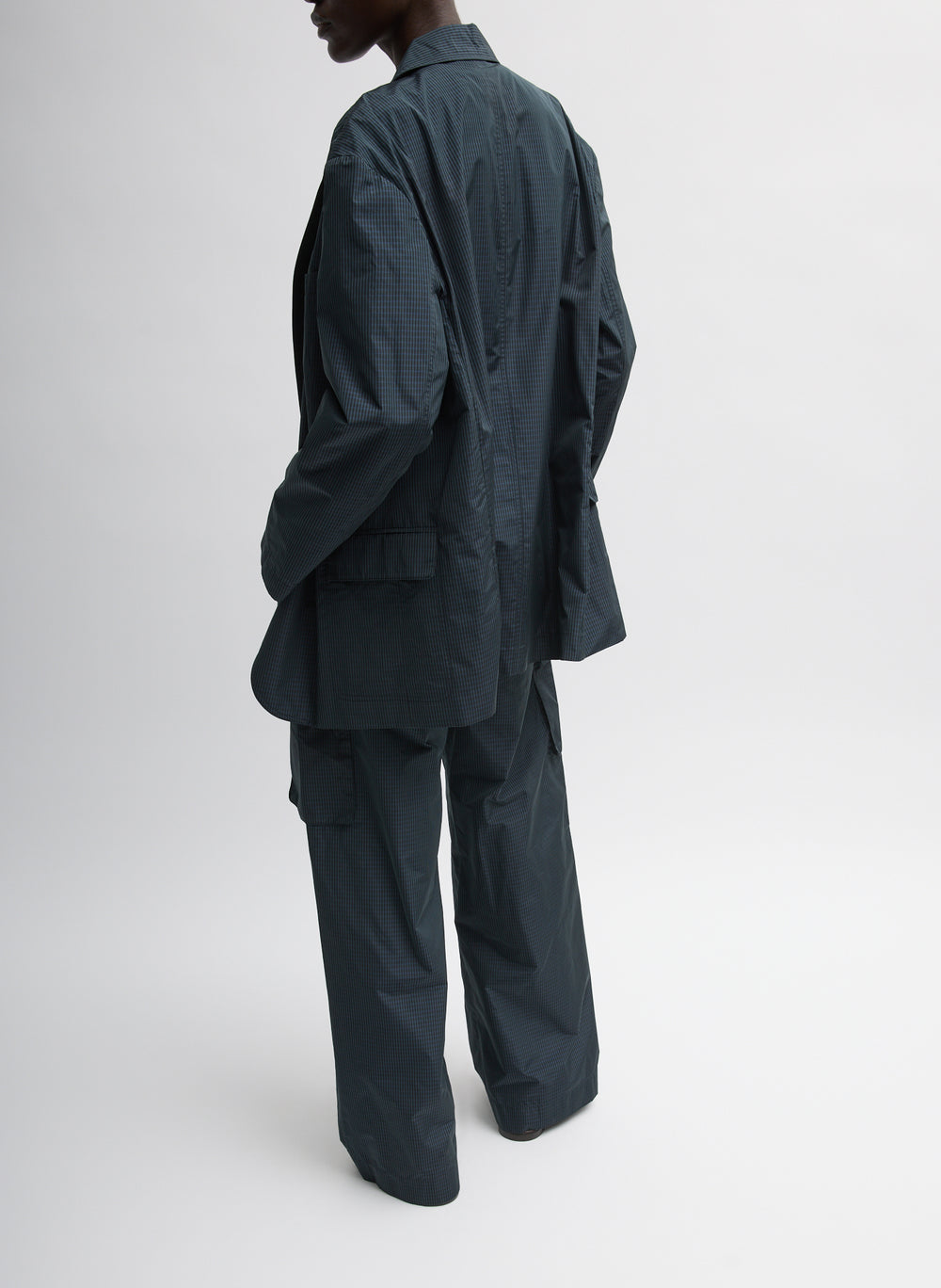 Tibi-Menswear Nylon Liam Blazer - Navy/Multi-Blazers-Boboli-Vancouver-Canada