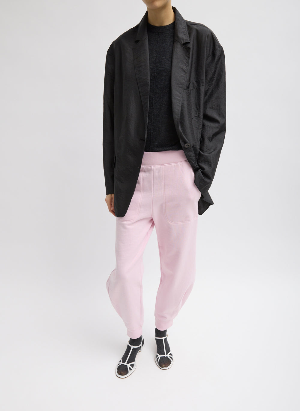 Tibi-Crispy Nylon Liam Blazer - Black-Blazers-Boboli-Vancouver-Canada