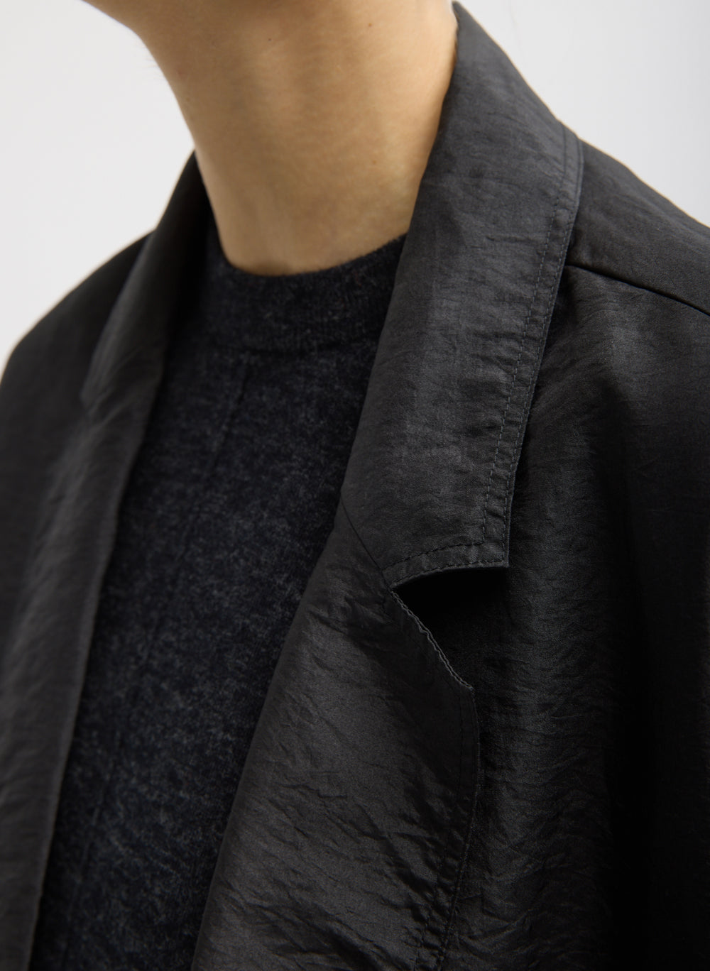 Tibi-Crispy Nylon Liam Blazer - Black-Blazers-Boboli-Vancouver-Canada
